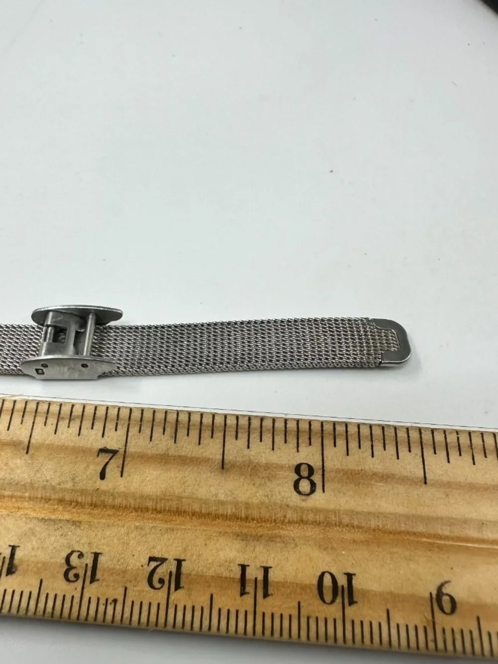 3/$30 Timex Watch Women Silver Tone Oval Dial 18MM Mesh Band New Battery
